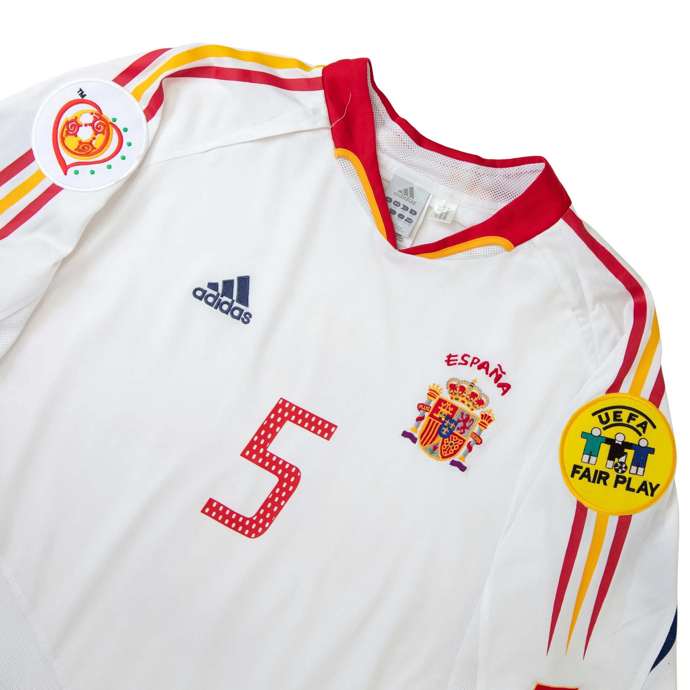 2004/06 Spain x Adidas 'Puyol 5' Away Football Shirt