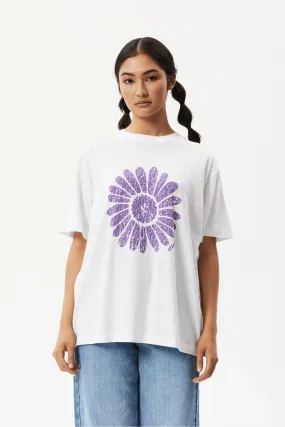 Afends daisy slay - oversized graphic t-shirt - white