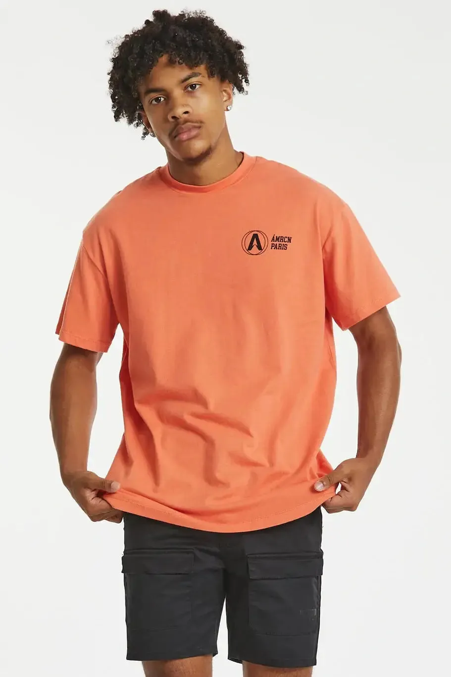 Amercain a game oversized tee - coral