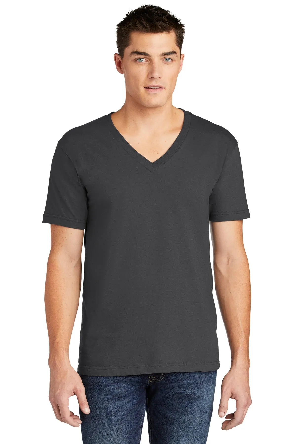 American Apparel Fine Jersey V-Neck T-Shirt. 2456W