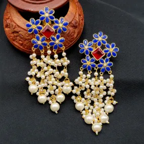 Amrapali Inspired Floral Earring with Pearls