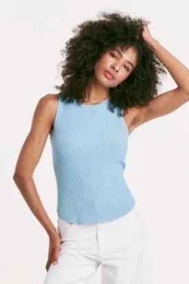 Another Love Cora Ribbed Tank- Blue