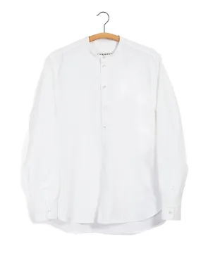 ANTE | Collarless Shirt | White