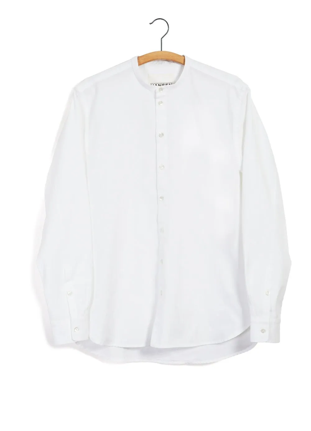 ANTE | Collarless Shirt | White