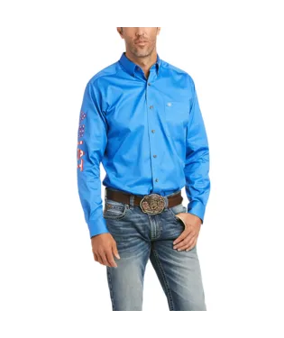 Ariat Mens Team Logo Twill Fitted Shirt Style 10036436