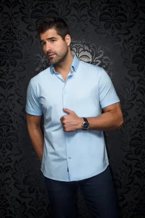 Au Noir 360° Stretch Shirt | Alex-SS Light Blue