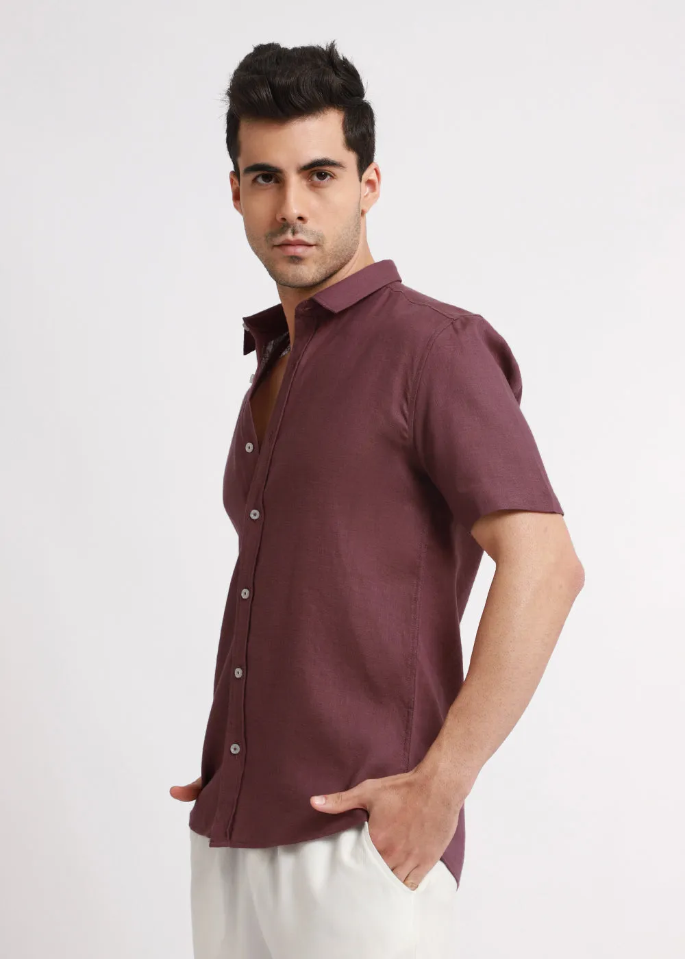 Batiste Violet Linen shirt