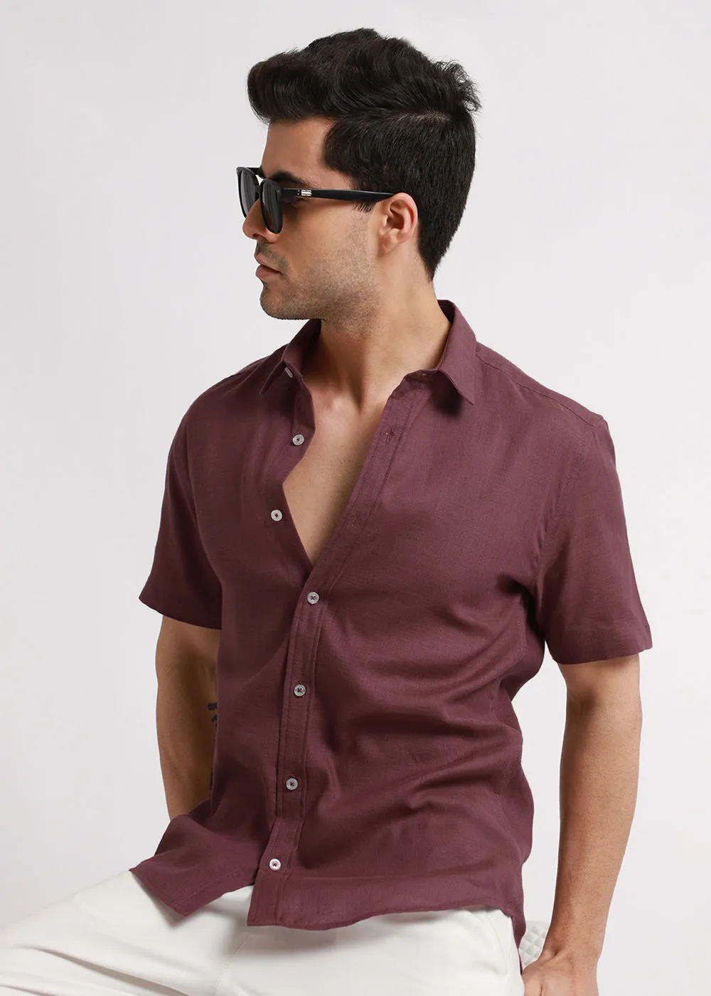 Batiste Violet Linen shirt