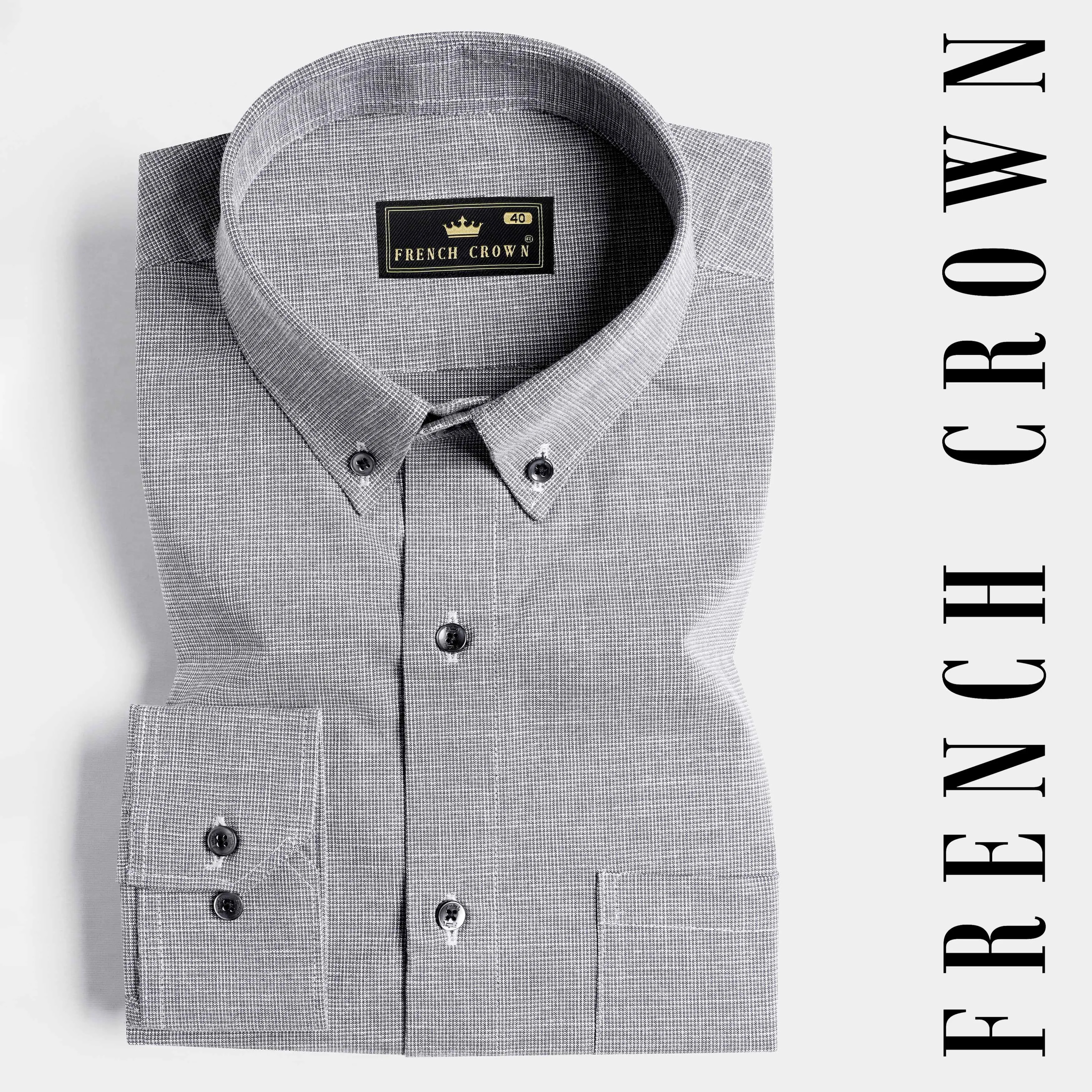 Battleship Gray Royal Oxford Button Down Shirt