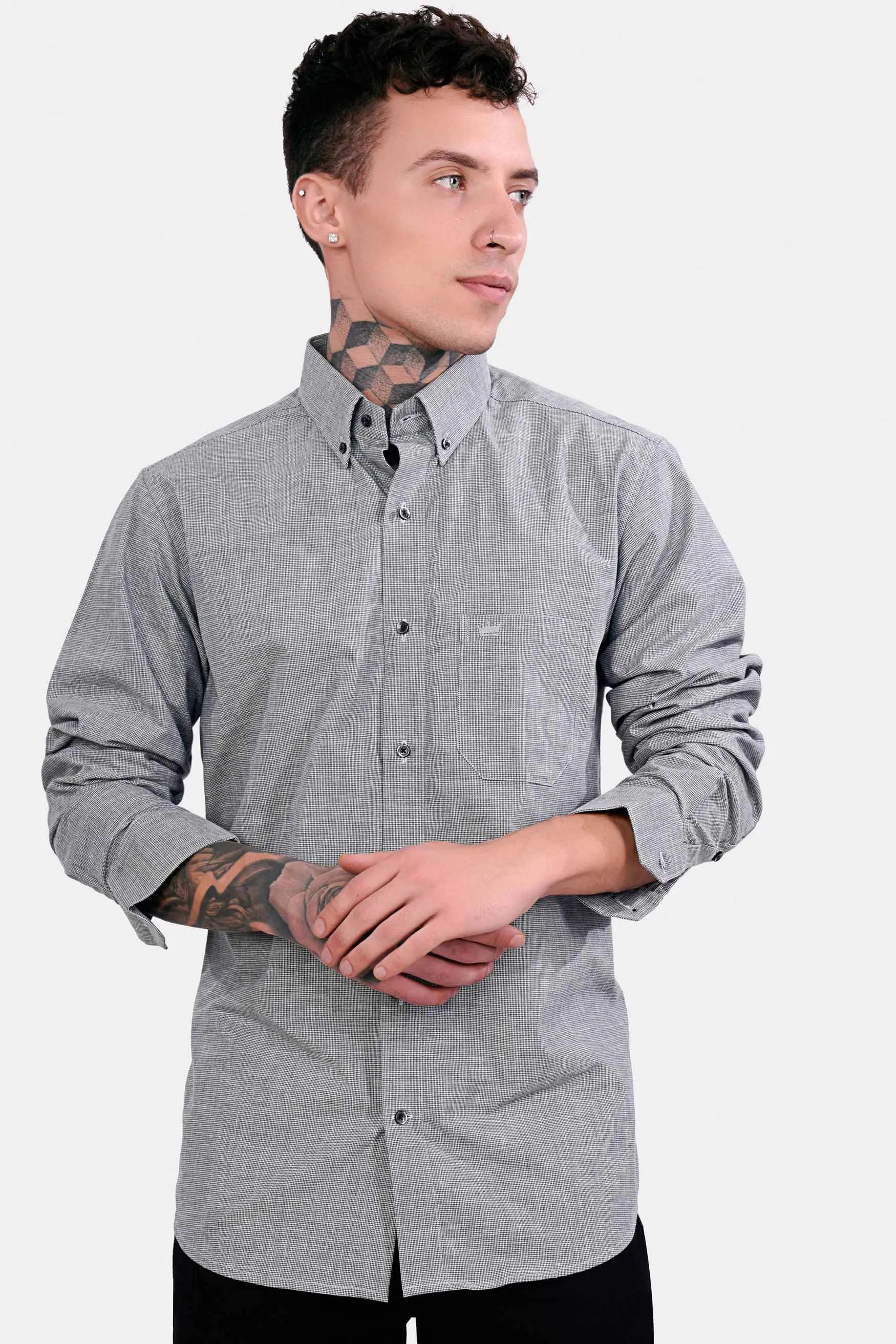 Battleship Gray Royal Oxford Button Down Shirt