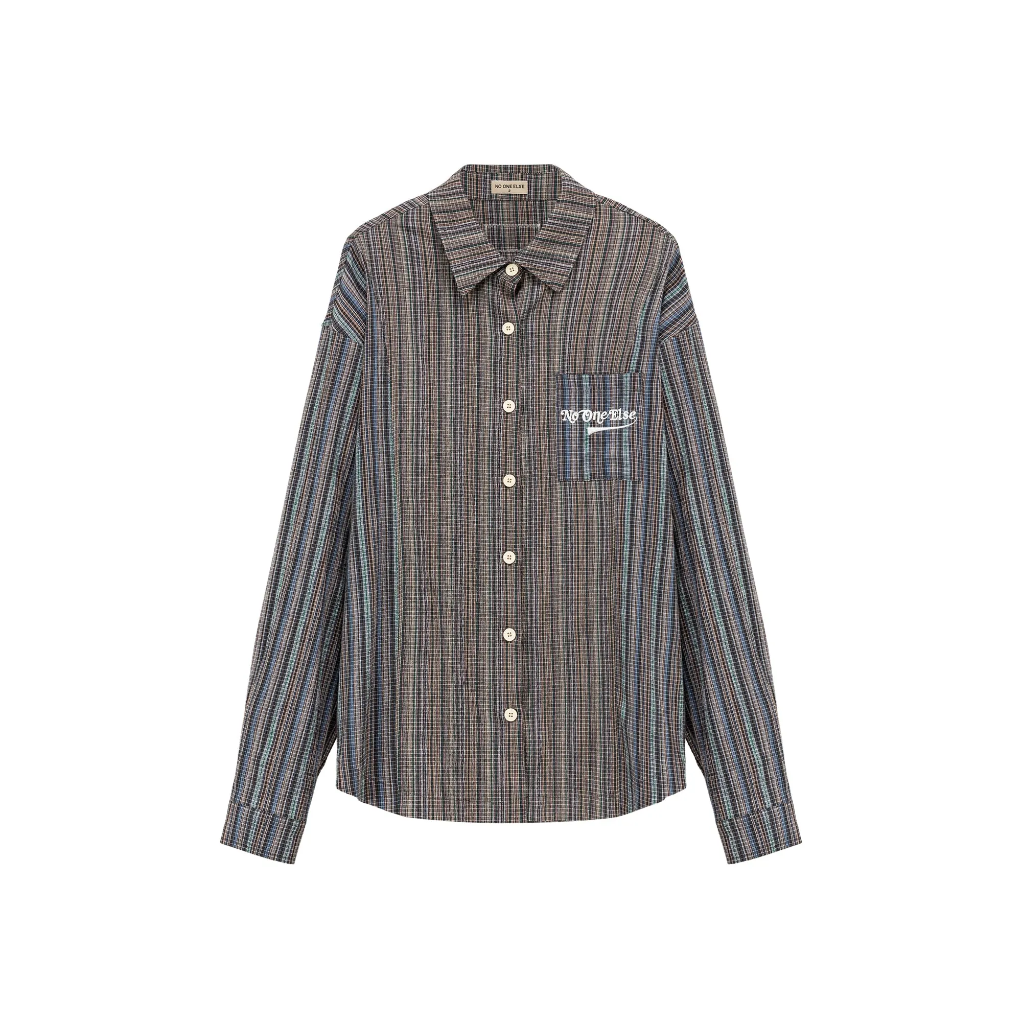 Bell Sleeves Striped Check Shirt