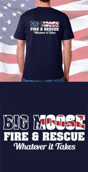 Big Moose Fire Department Flag Back Design