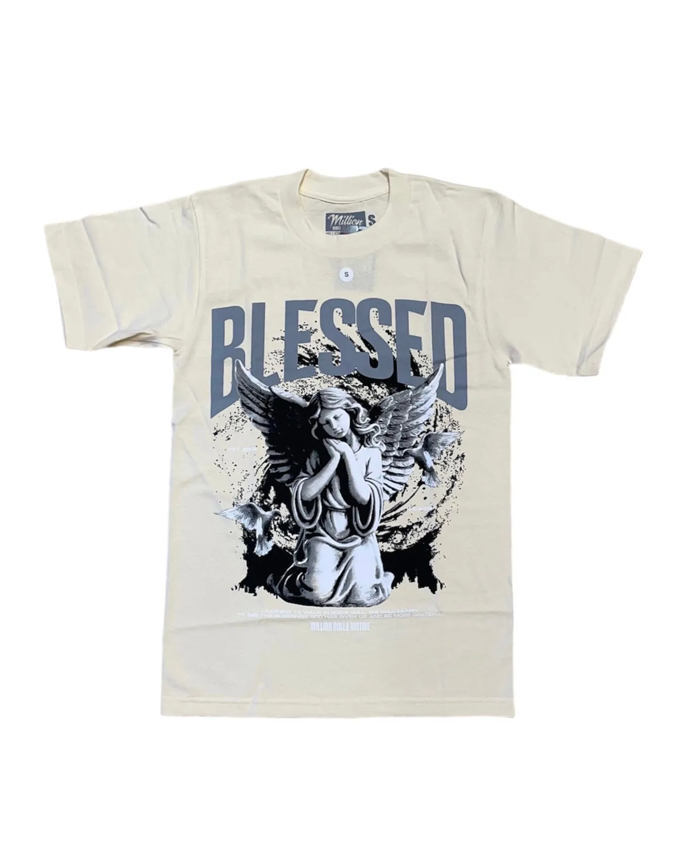 Sure! Here’s an optimized title for the product:

Blessed Angel 2.0 Graphic Tee - Comfort Fit Cotton T-Shirt with Inspirational Design

This title includes modifiers that highlight the product type, fit, material, and design.