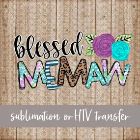 Blessed Memaw - Sublimation or HTV Transfer