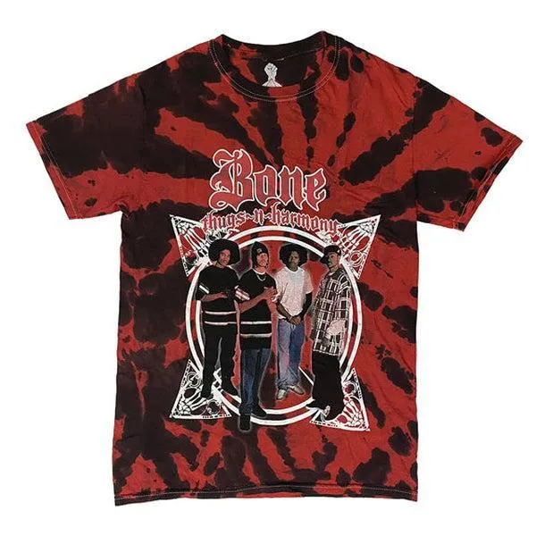 Bone Thugs-n-Harmony Compass Tie Dye T-Shirt Red - Black