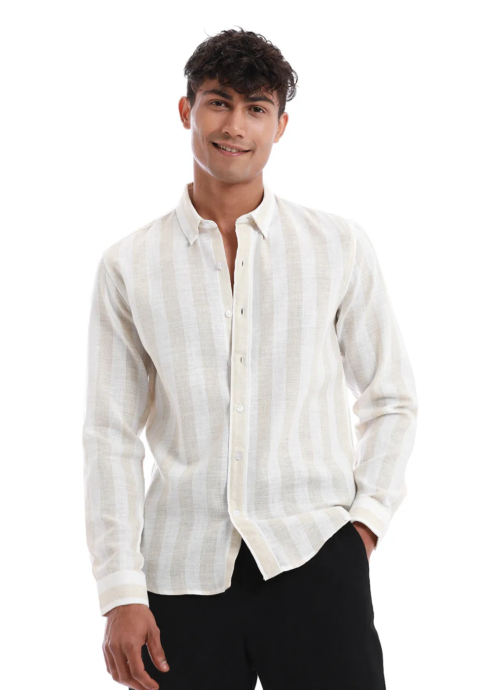 Boulder Beige Cosmos Blended Linen shirt