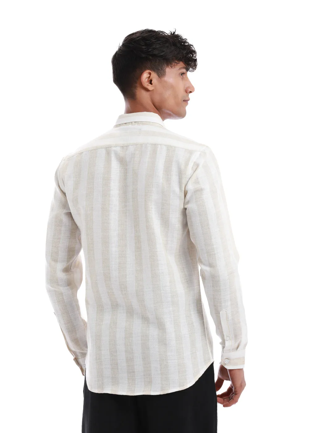 Boulder Beige Cosmos Blended Linen shirt