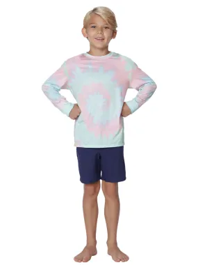 Boys loose fit sun shirt in Tie Dye