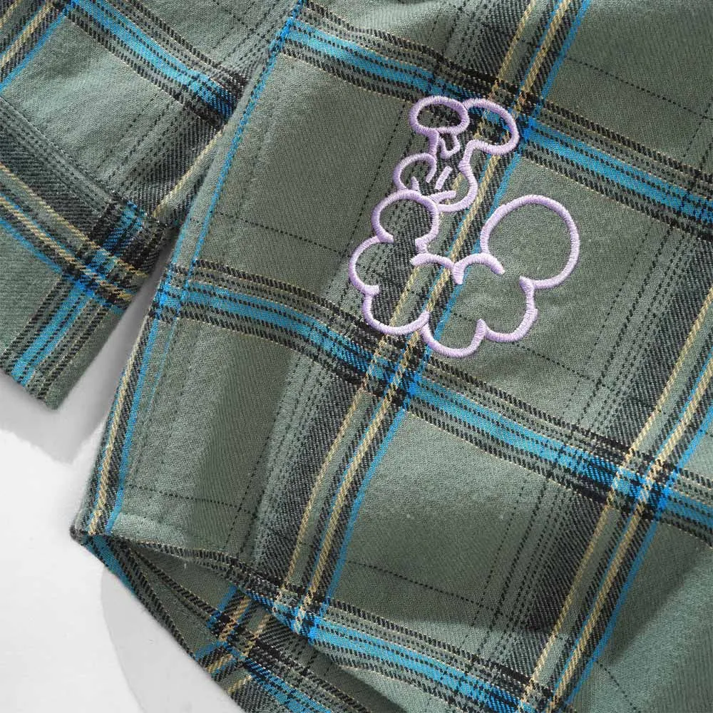 Butter Goods - Bugs Flannel Longsleeve Shirt - Sage