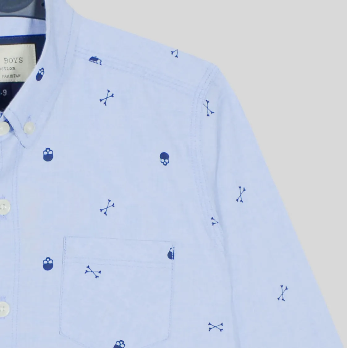 C1220 ZR SKY BLUE BOY CAUSAL SHIRT