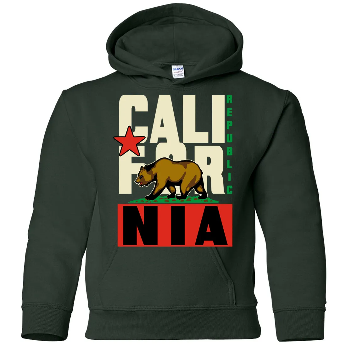 California Republic Original Retro Bold Youth Sweatshirt Hoodie