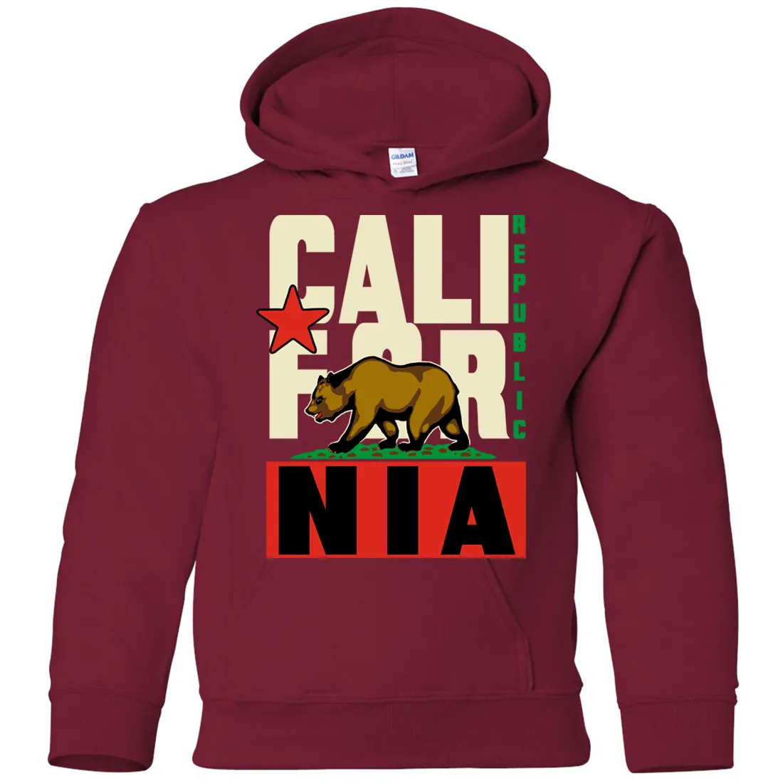 California Republic Original Retro Bold Youth Sweatshirt Hoodie