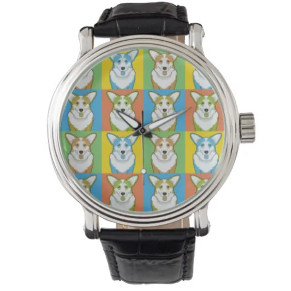 Corgi Pop Art Watch