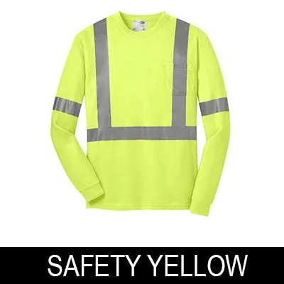 CornerStone Long-Sleeve Hi-Vis Safety Shirt, ANSI 107 Class 2