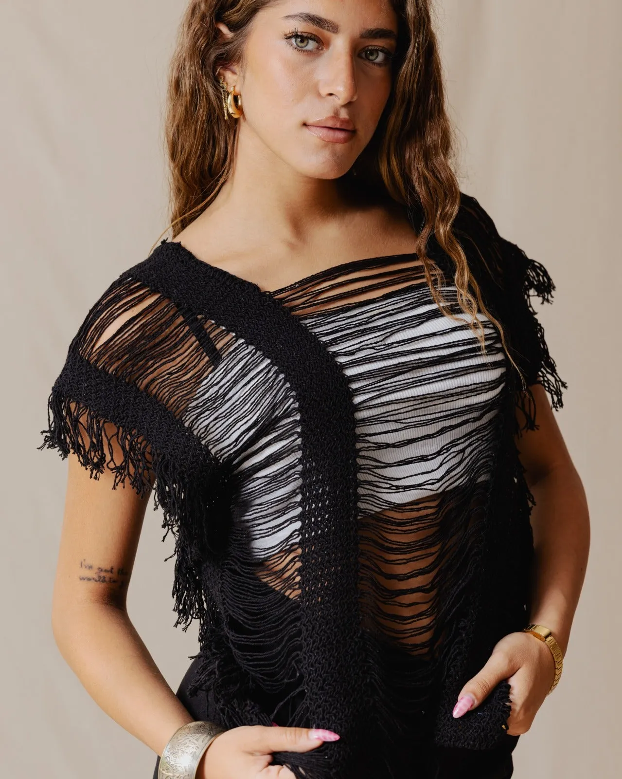 Cutout Trico Top Black