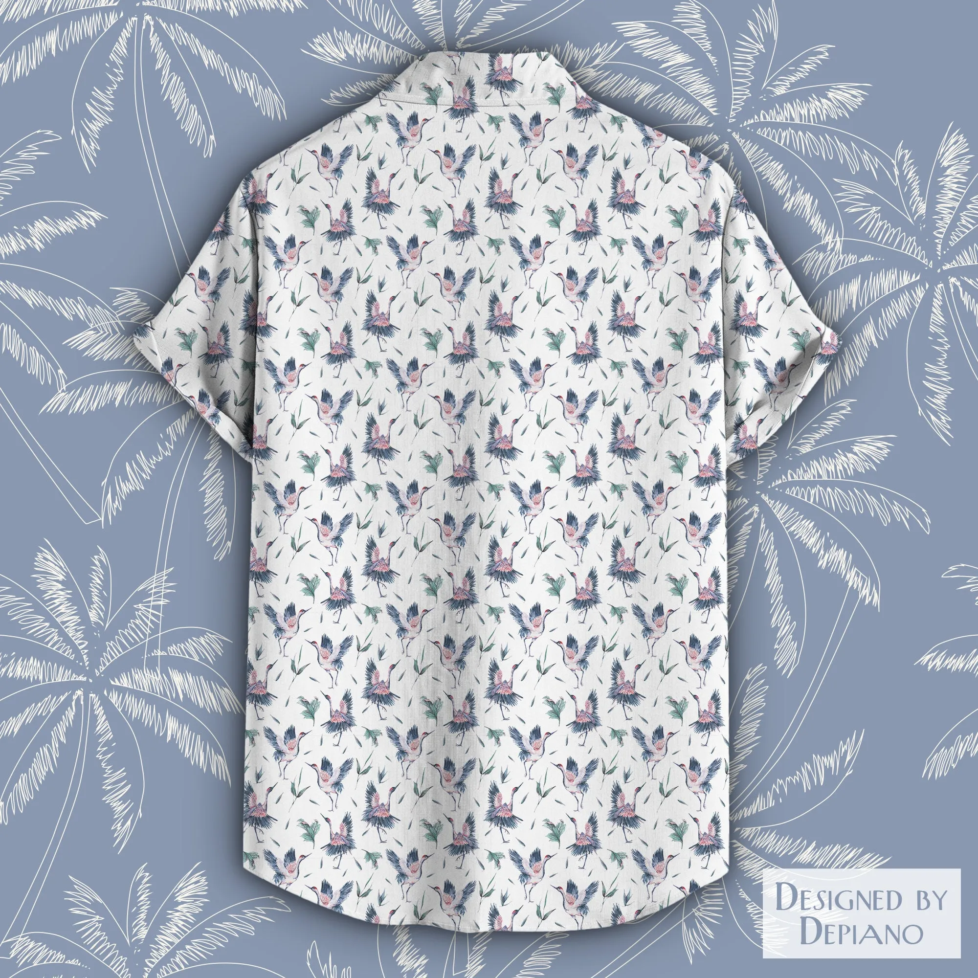 Dancing Cranes Hawaiian Shirt