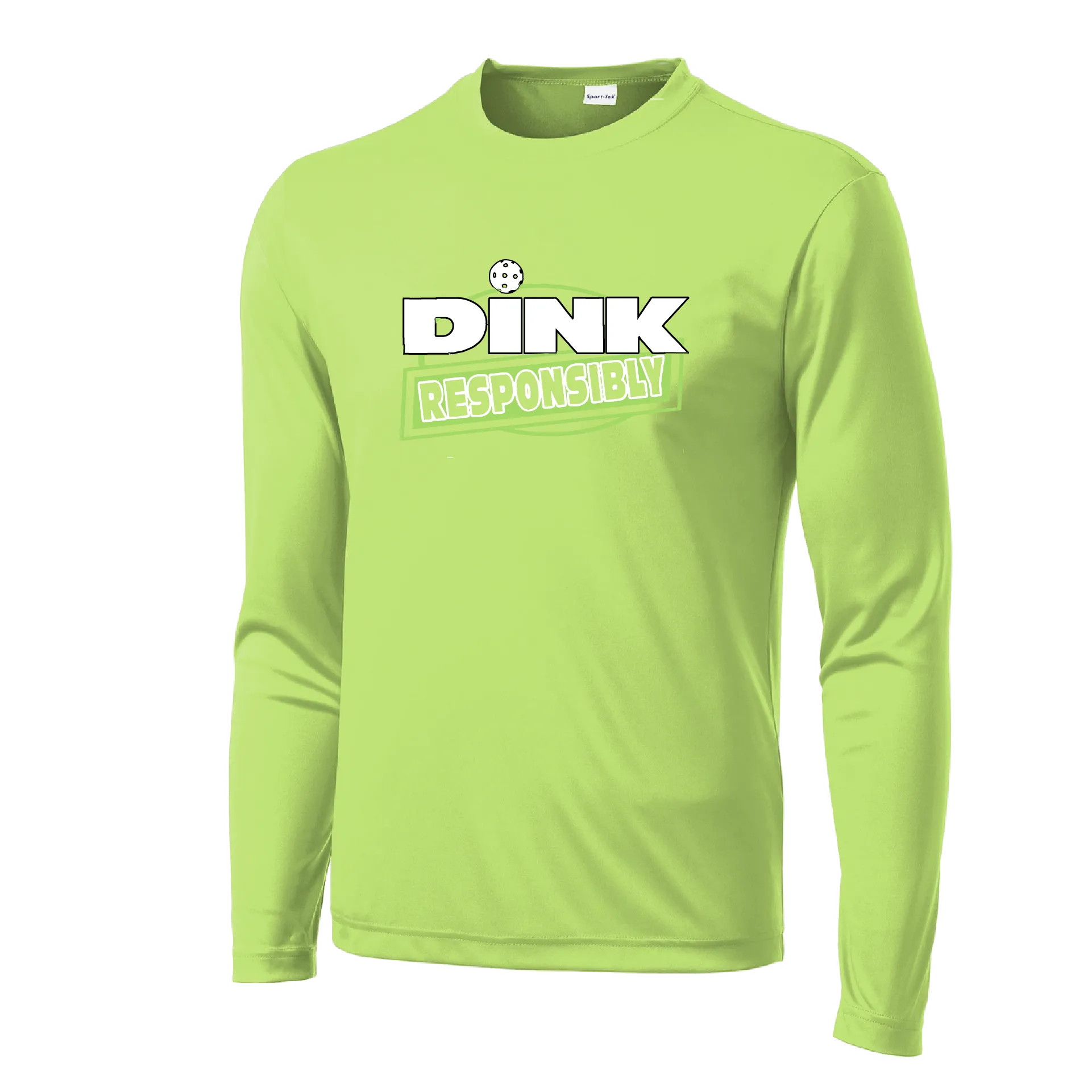 Dink Responsibly | Men's Long Sleeve Athletic Shirt | 100% Polyester