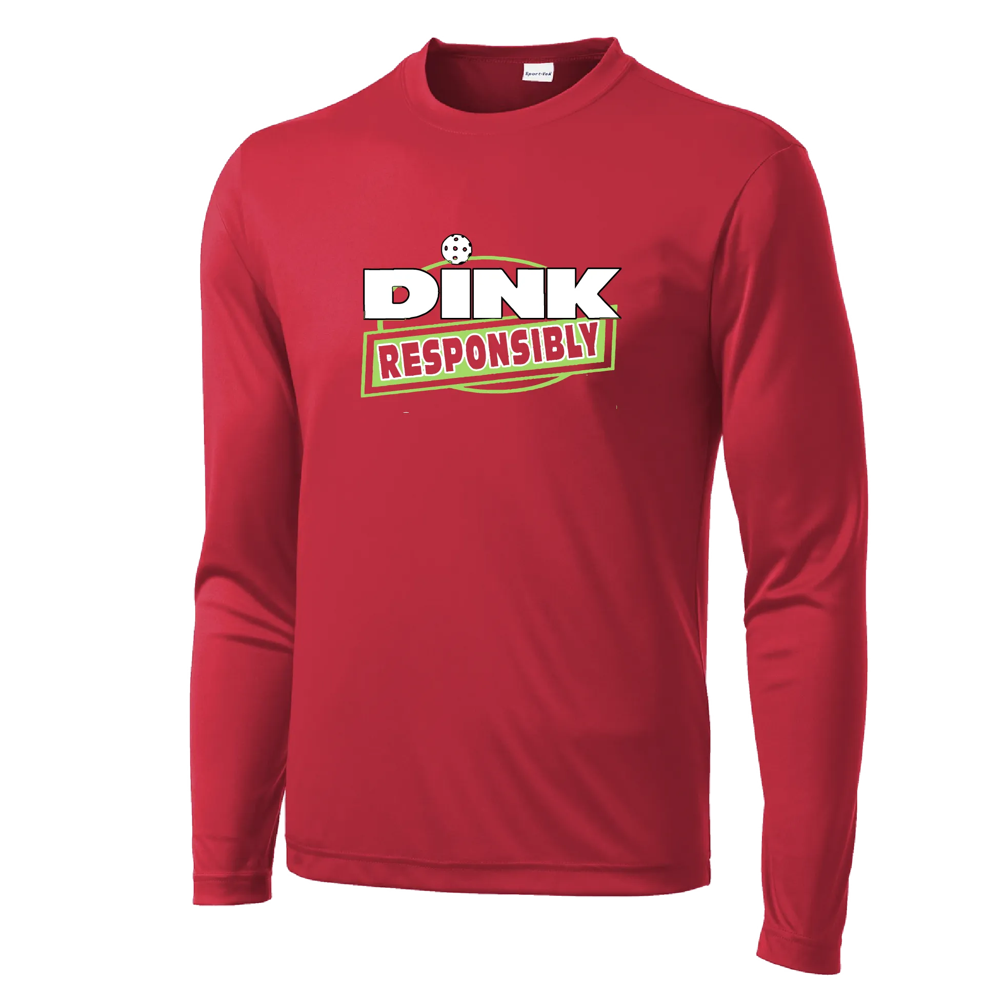 Dink Responsibly | Men's Long Sleeve Athletic Shirt | 100% Polyester