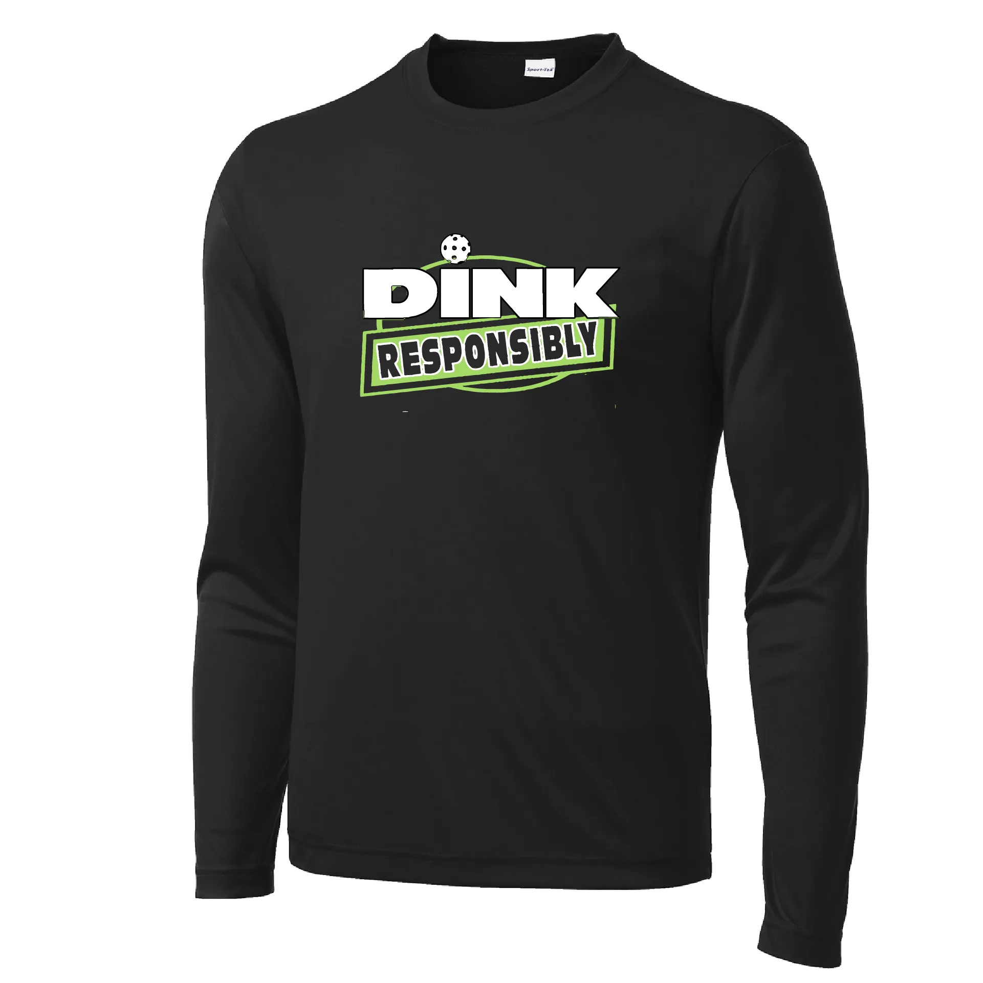 Dink Responsibly | Men's Long Sleeve Athletic Shirt | 100% Polyester