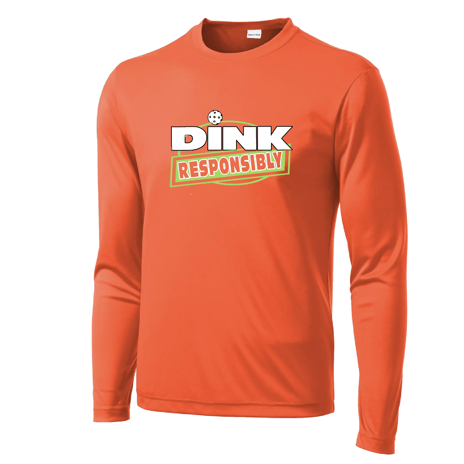 Dink Responsibly | Men's Long Sleeve Athletic Shirt | 100% Polyester