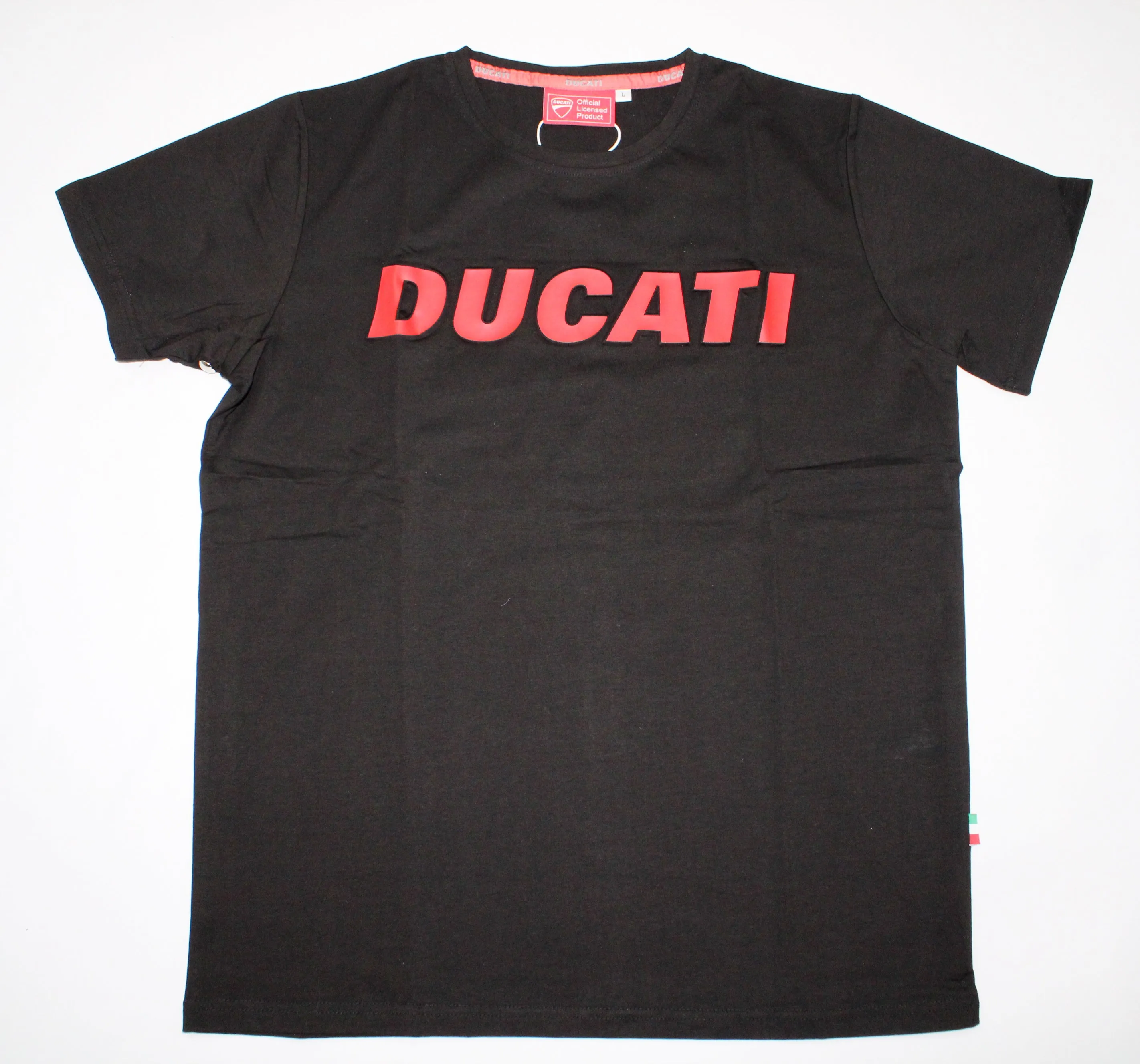 Ducati Black T-Shirt Red Wordmark