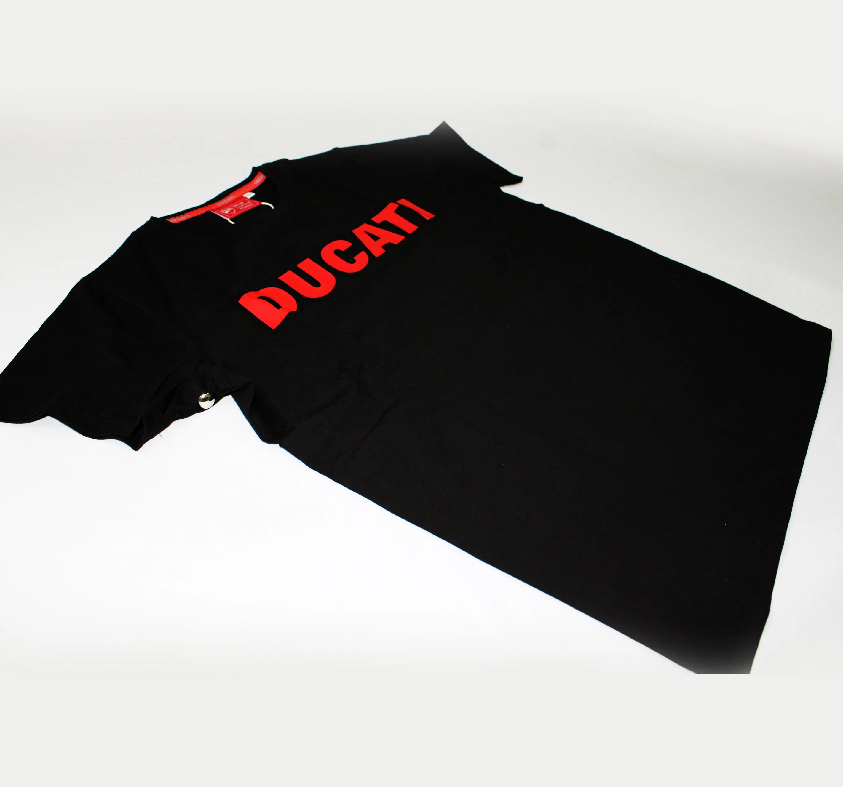 Ducati Black T-Shirt Red Wordmark