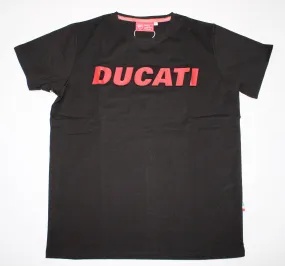 Ducati Black T-Shirt Red Wordmark