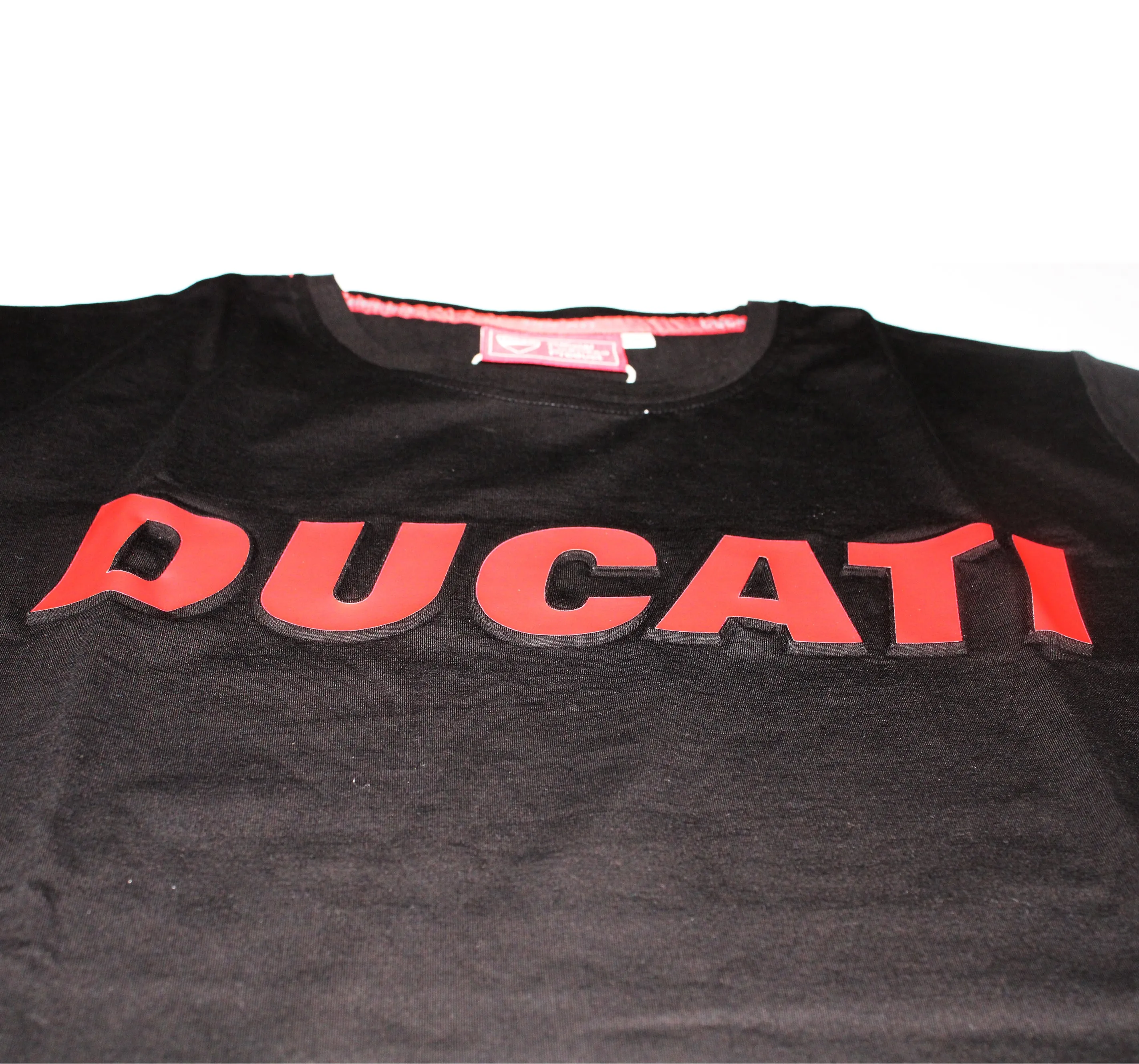 Ducati Black T-Shirt Red Wordmark