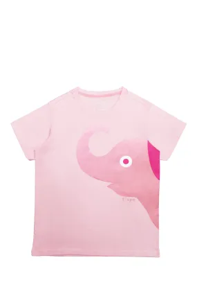 ELEPH T-SHIRT NECK SIDE : Light Pink/Pink