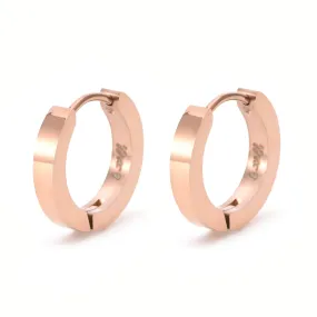 ER300RG B.Tiff Hoop Rose Gold Plated Stainless Steel Earrings