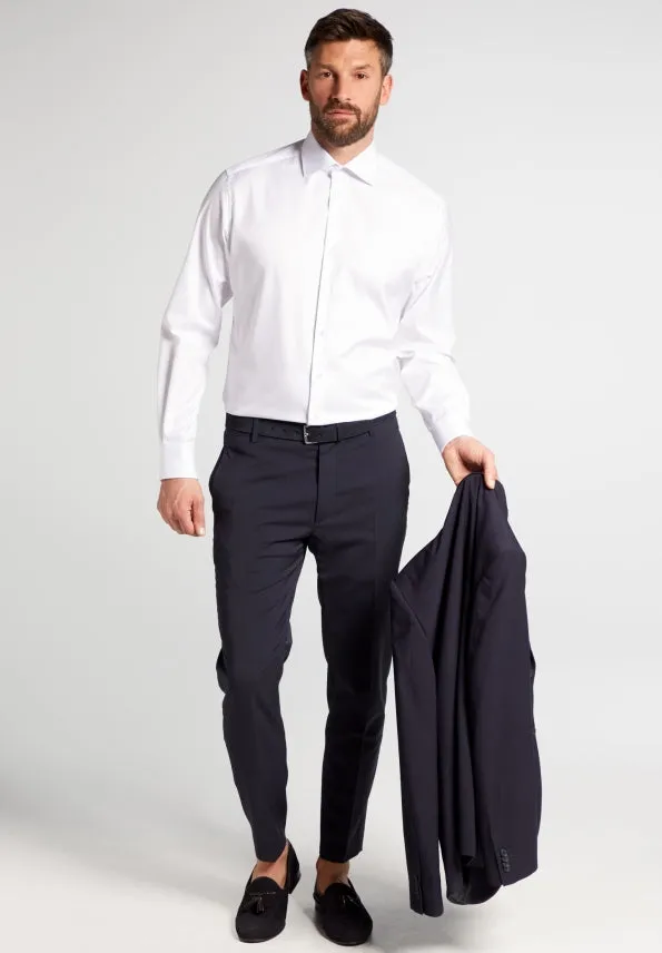 Eterna X-Tall Twill White Shirt White