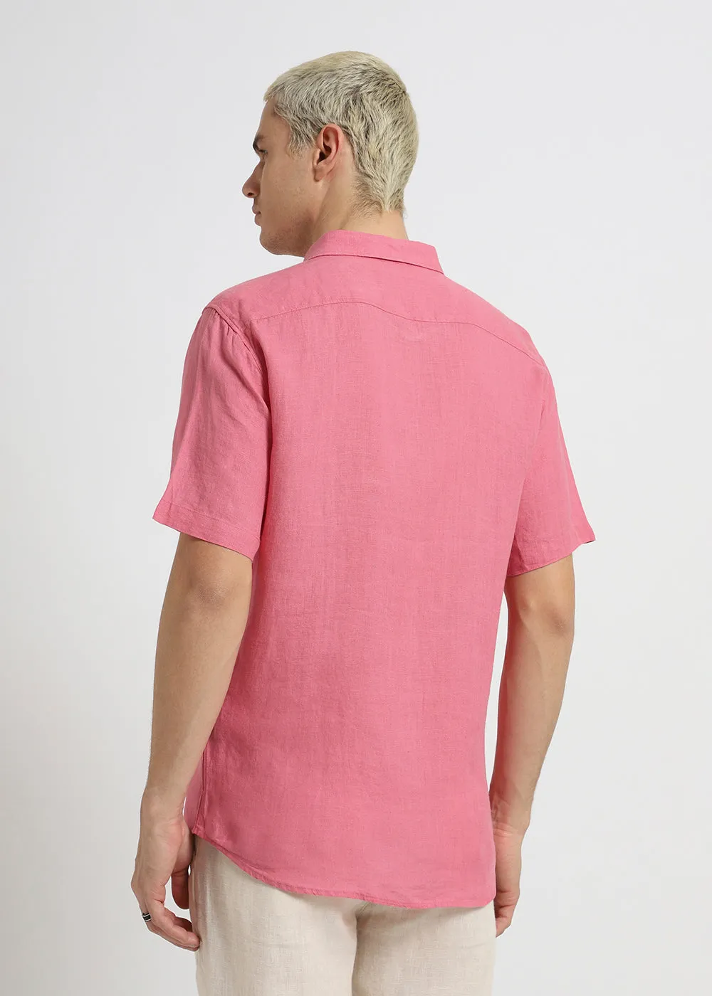 Fandango Pink Pure Irish Linen Shirt