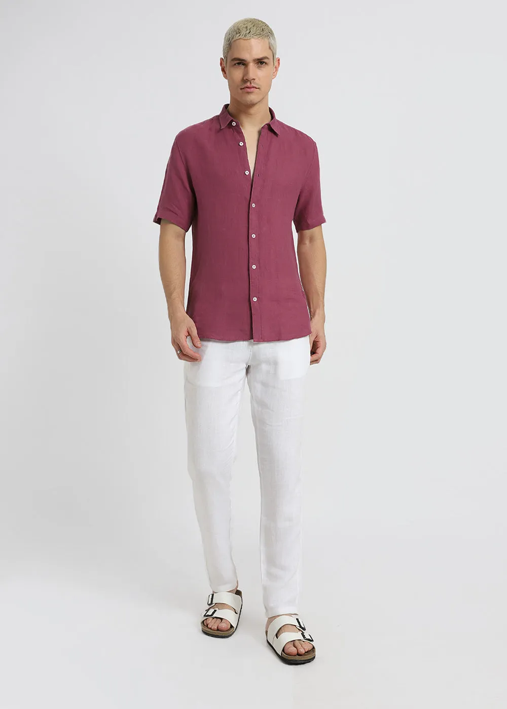 Garnet Rose Pure Irish Linen Shirt