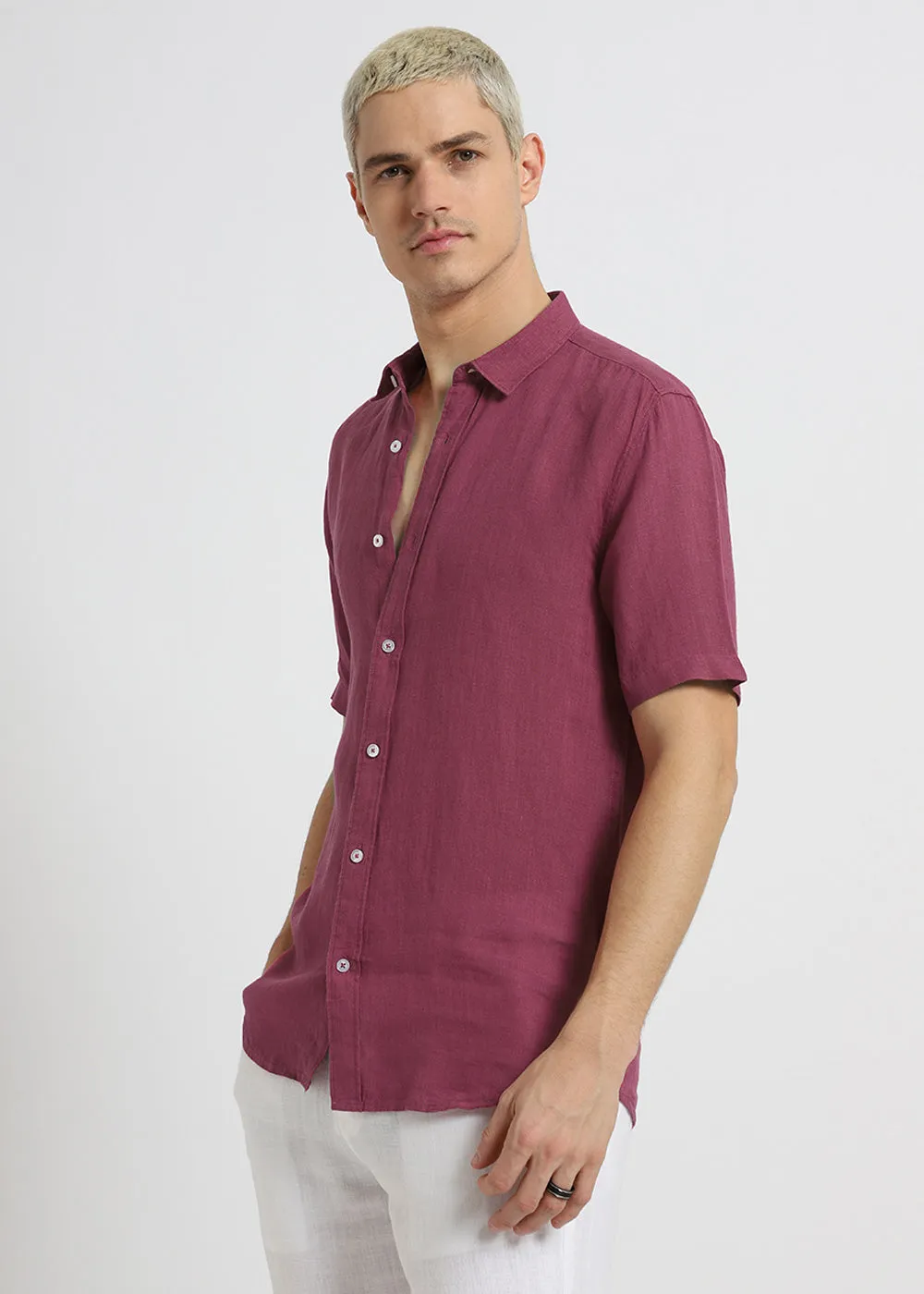 Garnet Rose Pure Irish Linen Shirt