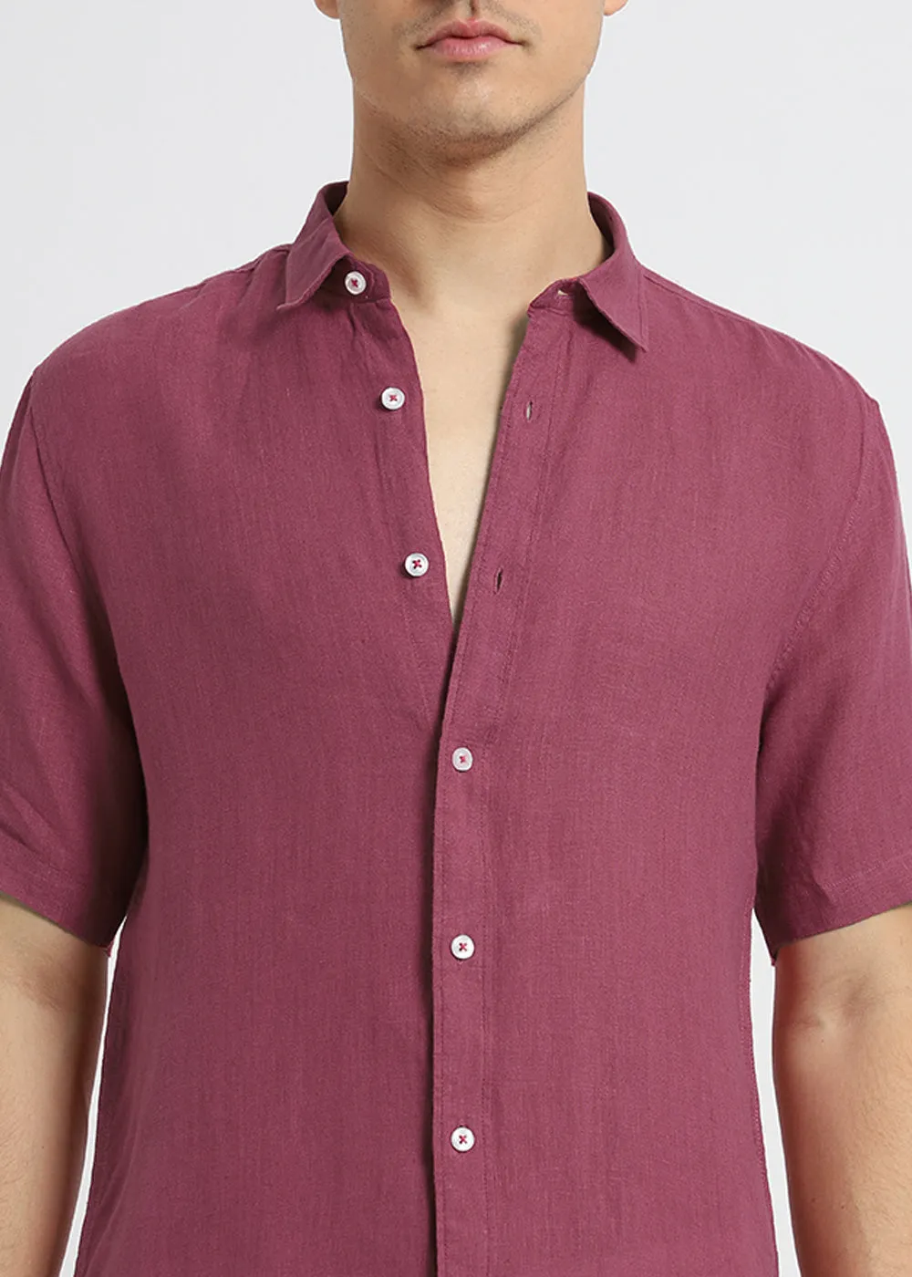 Garnet Rose Pure Irish Linen Shirt