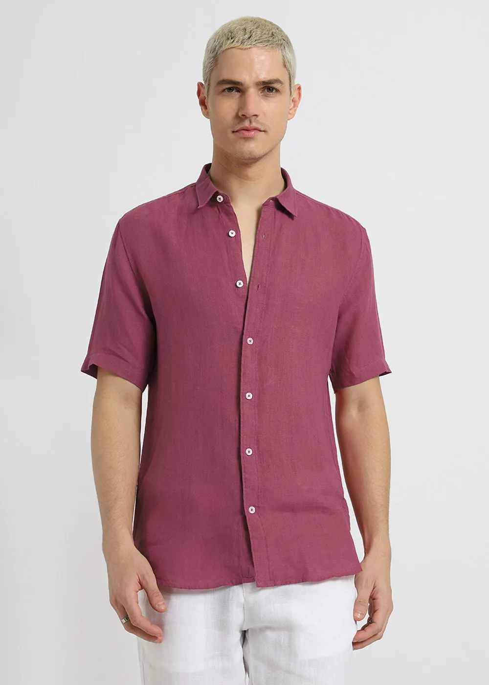 Garnet Rose Pure Irish Linen Shirt