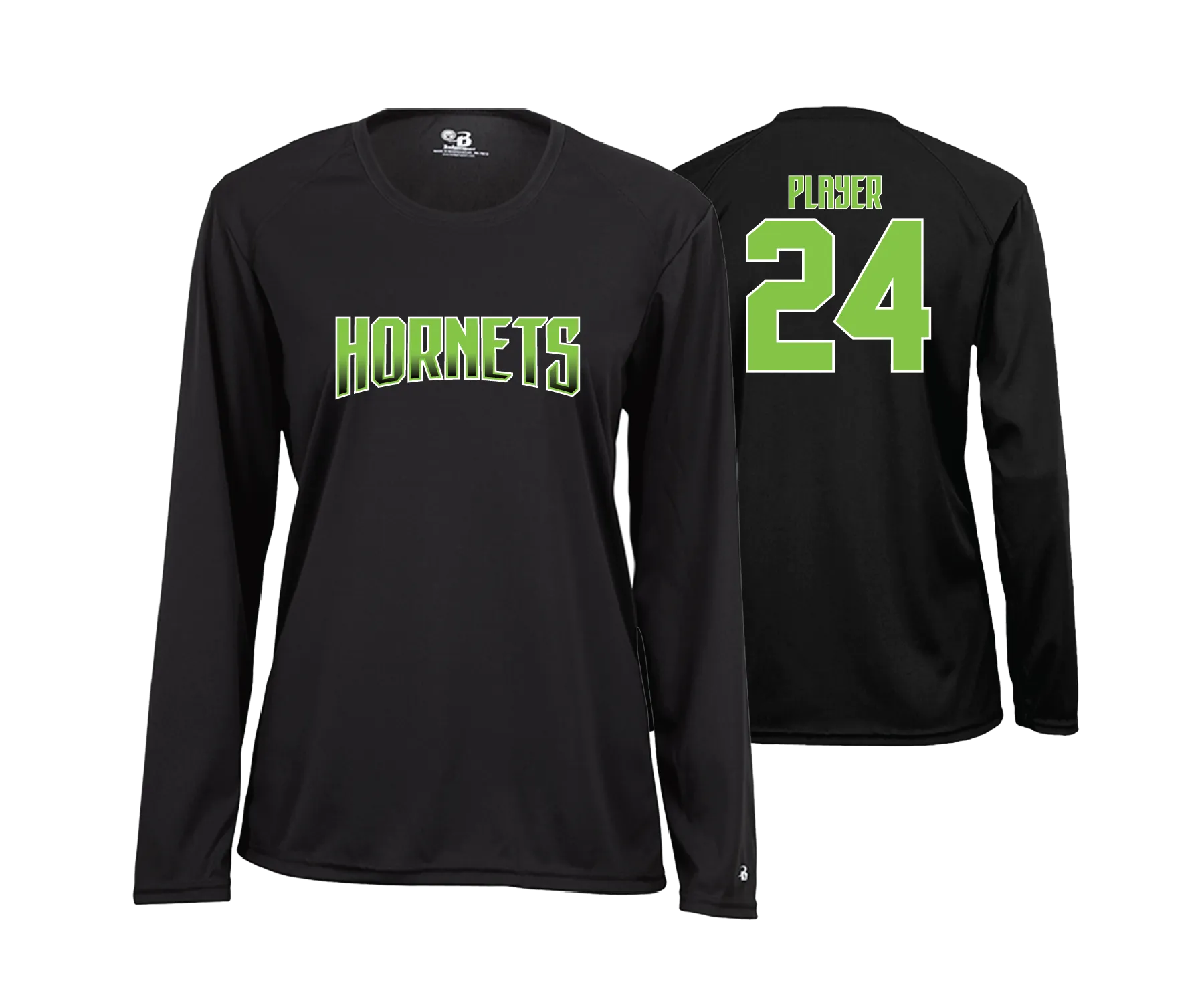 Green Hornets Women's Cut Long Sleeve Shirt