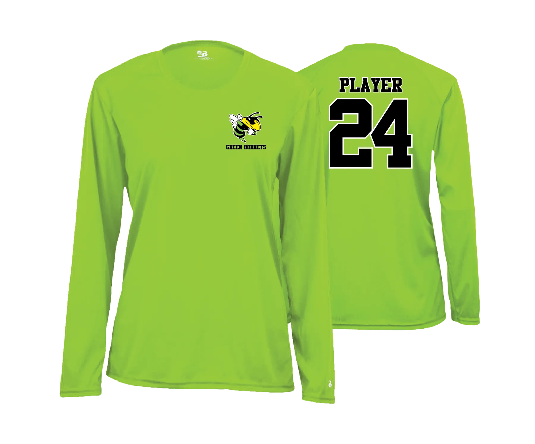 Green Hornets Women's Cut Long Sleeve Shirt