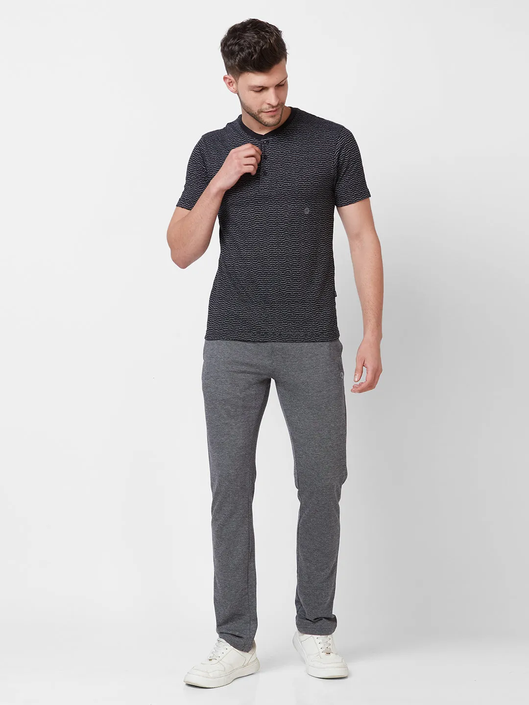 Jacquard Henley