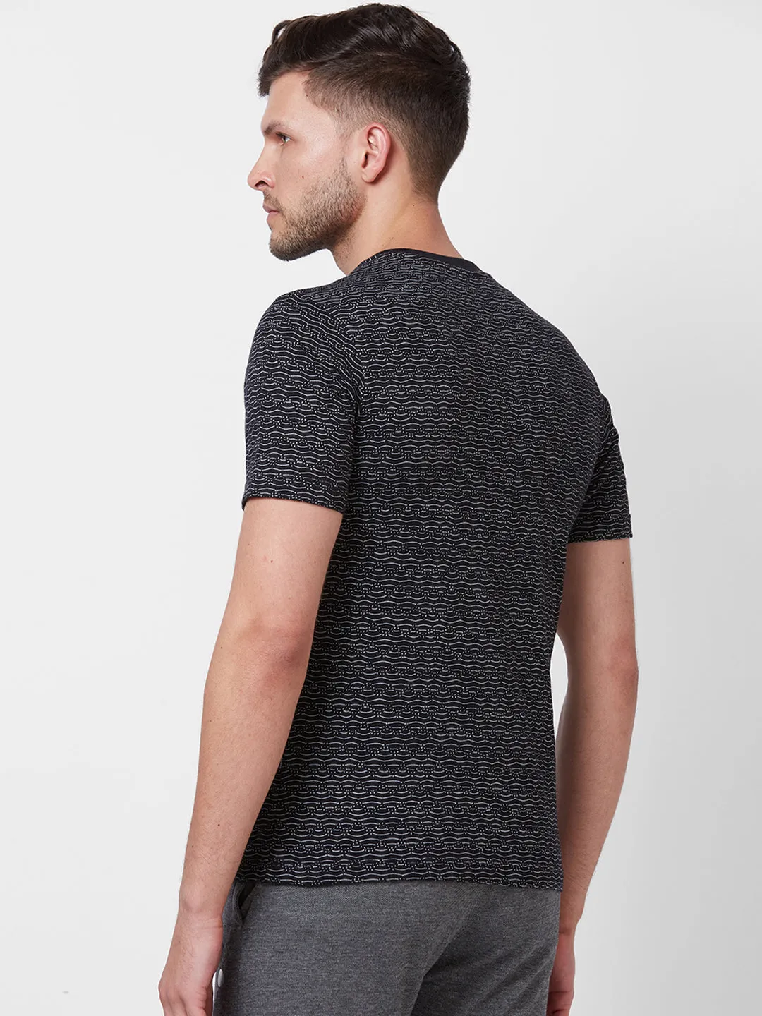 Jacquard Henley